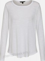 Banana Republic Tričko COTTON SLUB JSY bílá Kulatý lem Jednobarevný ABO41786250
